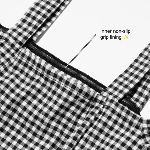 H&M Gingham Cold-Shoulder Mini Dress 🖤🤍☀️ - Picture 3 of 5